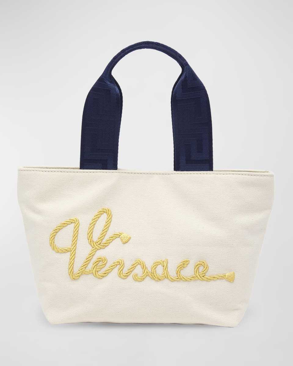 Kid's Embroidered Canvas Tote Bag